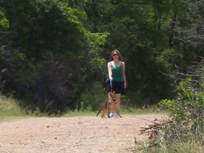 Colt and I today at the lake--he is 15 weeks old now